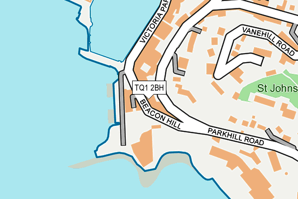 TQ1 2BH map - OS OpenMap – Local (Ordnance Survey) TQ1 2BH map - OS OpenMap – Local (Ordnance Survey)