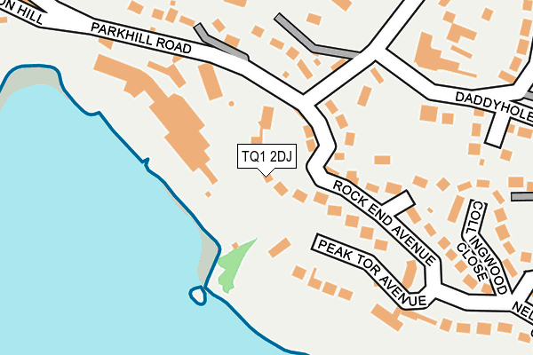 TQ1 2DJ map - OS OpenMap – Local (Ordnance Survey) TQ1 2DJ map - OS OpenMap – Local (Ordnance Survey)