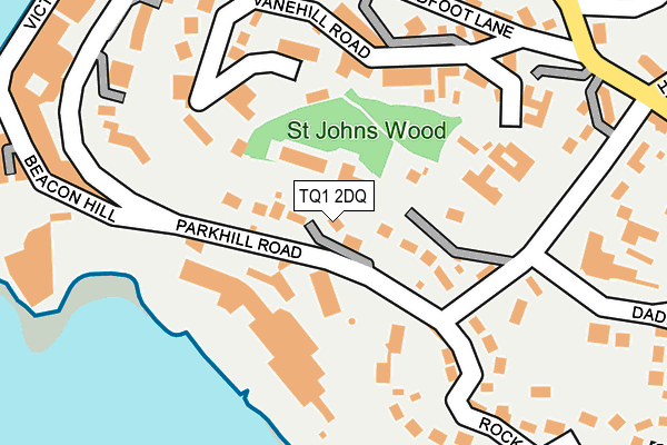 TQ1 2DQ map - OS OpenMap – Local (Ordnance Survey) TQ1 2DQ map - OS OpenMap – Local (Ordnance Survey)
