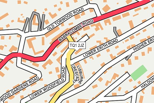 TQ1 2JZ map - OS OpenMap – Local (Ordnance Survey) TQ1 2JZ map - OS OpenMap – Local (Ordnance Survey)