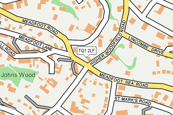 TQ1 2LF map - OS OpenMap – Local (Ordnance Survey) TQ1 2LF map - OS OpenMap – Local (Ordnance Survey)