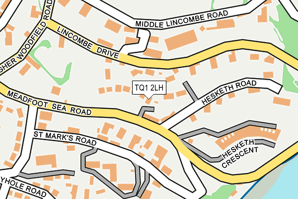 TQ1 2LH map - OS OpenMap – Local (Ordnance Survey) TQ1 2LH map - OS OpenMap – Local (Ordnance Survey)