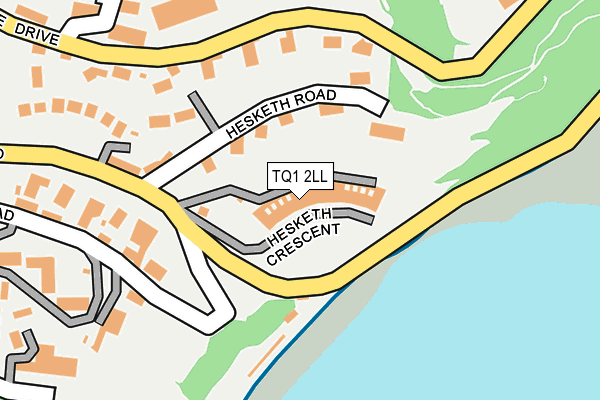 TQ1 2LL map - OS OpenMap – Local (Ordnance Survey) TQ1 2LL map - OS OpenMap – Local (Ordnance Survey)