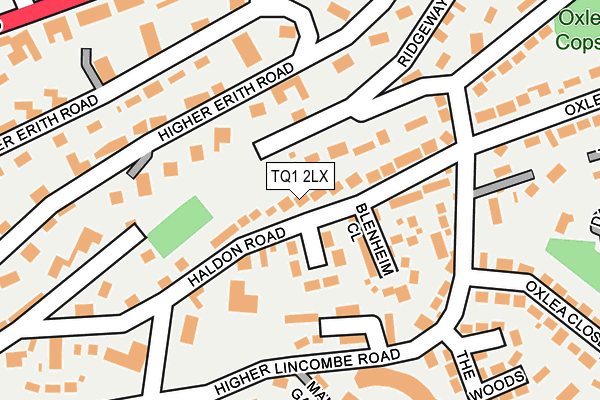 TQ1 2LX map - OS OpenMap – Local (Ordnance Survey) TQ1 2LX map - OS OpenMap – Local (Ordnance Survey)