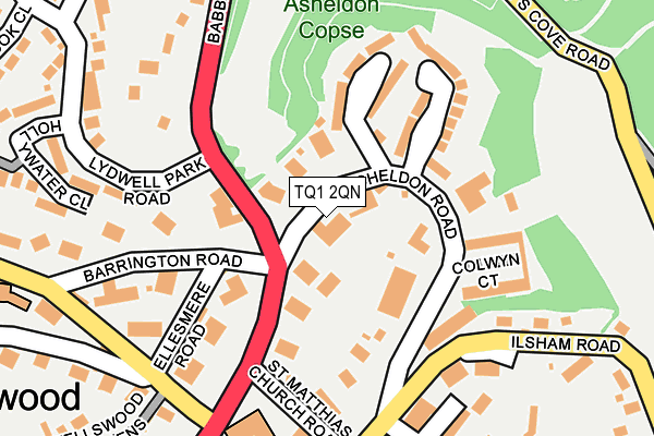 TQ1 2QN map - OS OpenMap – Local (Ordnance Survey)