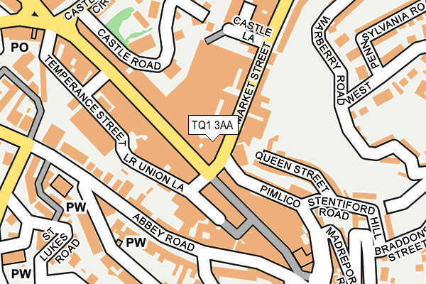 TQ1 3AA map - OS OpenMap – Local (Ordnance Survey) TQ1 3AA map - OS OpenMap – Local (Ordnance Survey)