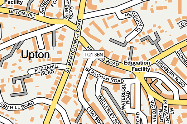 TQ1 3BN map - OS OpenMap – Local (Ordnance Survey) TQ1 3BN map - OS OpenMap – Local (Ordnance Survey)
