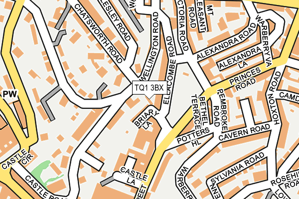 TQ1 3BX map - OS OpenMap – Local (Ordnance Survey) TQ1 3BX map - OS OpenMap – Local (Ordnance Survey)