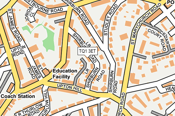 TQ1 3ET map - OS OpenMap – Local (Ordnance Survey)