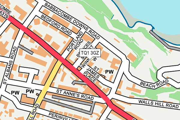 TQ1 3GZ map - OS OpenMap – Local (Ordnance Survey) TQ1 3GZ map - OS OpenMap – Local (Ordnance Survey)