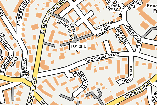 TQ1 3HD map - OS OpenMap – Local (Ordnance Survey) TQ1 3HD map - OS OpenMap – Local (Ordnance Survey)
