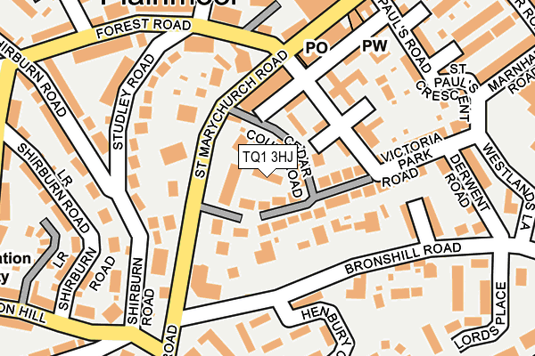 TQ1 3HJ map - OS OpenMap – Local (Ordnance Survey) TQ1 3HJ map - OS OpenMap – Local (Ordnance Survey)