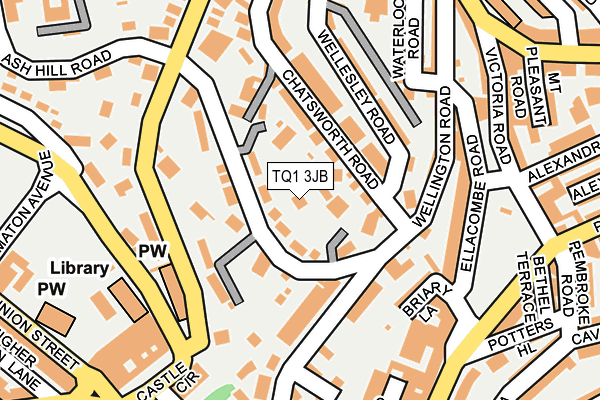 TQ1 3JB map - OS OpenMap – Local (Ordnance Survey) TQ1 3JB map - OS OpenMap – Local (Ordnance Survey)
