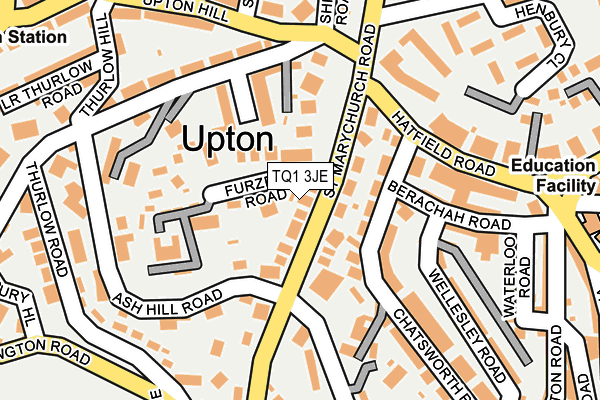 TQ1 3JE map - OS OpenMap – Local (Ordnance Survey)