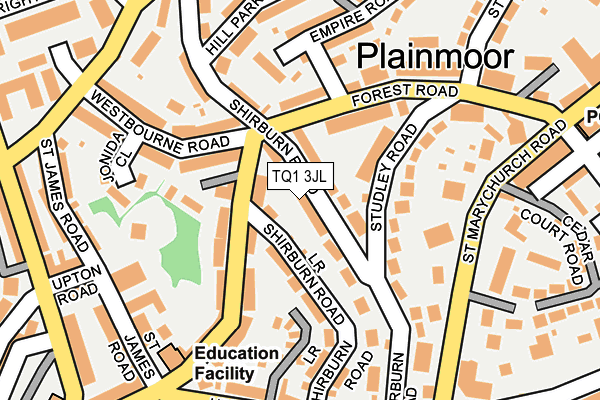 TQ1 3JL map - OS OpenMap – Local (Ordnance Survey) TQ1 3JL map - OS OpenMap – Local (Ordnance Survey)