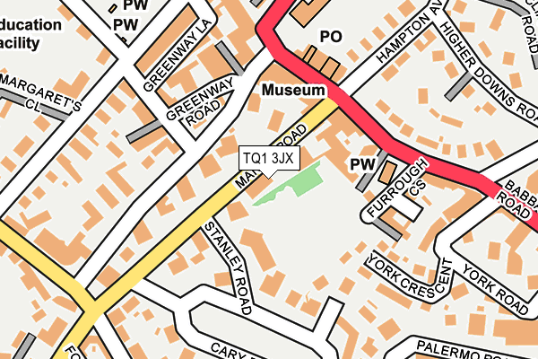TQ1 3JX map - OS OpenMap – Local (Ordnance Survey) TQ1 3JX map - OS OpenMap – Local (Ordnance Survey)