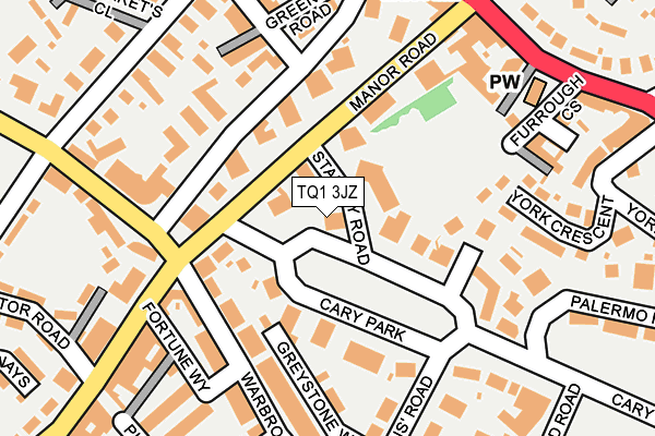 TQ1 3JZ map - OS OpenMap – Local (Ordnance Survey) TQ1 3JZ map - OS OpenMap – Local (Ordnance Survey)