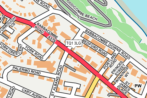 TQ1 3LG map - OS OpenMap – Local (Ordnance Survey) TQ1 3LG map - OS OpenMap – Local (Ordnance Survey)