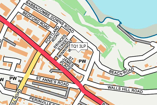 TQ1 3LP map - OS OpenMap – Local (Ordnance Survey) TQ1 3LP map - OS OpenMap – Local (Ordnance Survey)