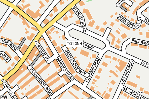 TQ1 3NH map - OS OpenMap – Local (Ordnance Survey) TQ1 3NH map - OS OpenMap – Local (Ordnance Survey)