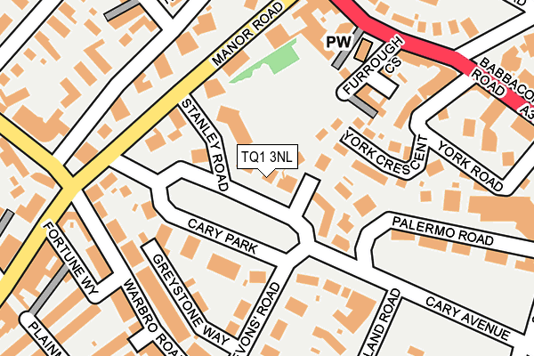 TQ1 3NL map - OS OpenMap – Local (Ordnance Survey) TQ1 3NL map - OS OpenMap – Local (Ordnance Survey)