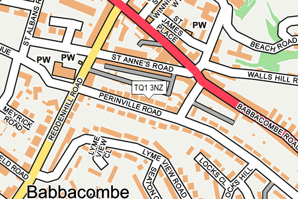 TQ1 3NZ map - OS OpenMap – Local (Ordnance Survey) TQ1 3NZ map - OS OpenMap – Local (Ordnance Survey)