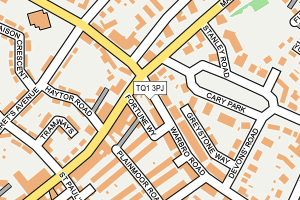 TQ1 3PJ map - OS OpenMap – Local (Ordnance Survey) TQ1 3PJ map - OS OpenMap – Local (Ordnance Survey)