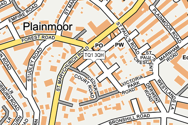TQ1 3QH map - OS OpenMap – Local (Ordnance Survey) TQ1 3QH map - OS OpenMap – Local (Ordnance Survey)