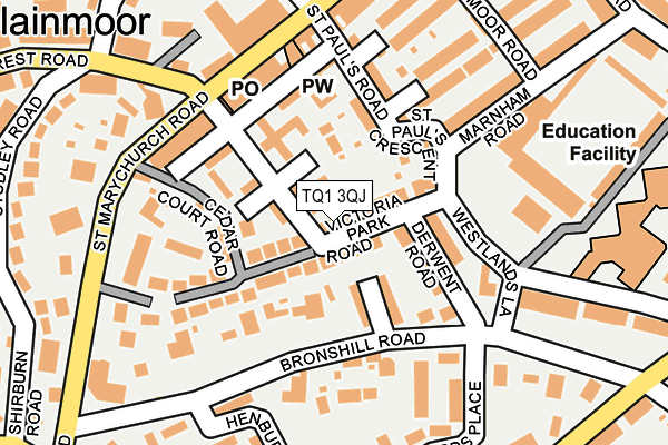 TQ1 3QJ map - OS OpenMap – Local (Ordnance Survey) TQ1 3QJ map - OS OpenMap – Local (Ordnance Survey)