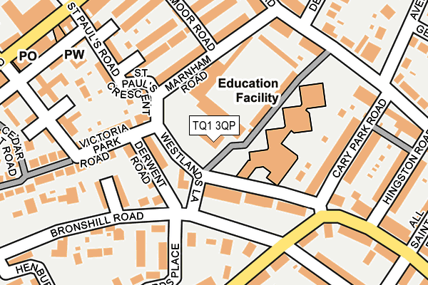 TQ1 3QP map - OS OpenMap – Local (Ordnance Survey) TQ1 3QP map - OS OpenMap – Local (Ordnance Survey)