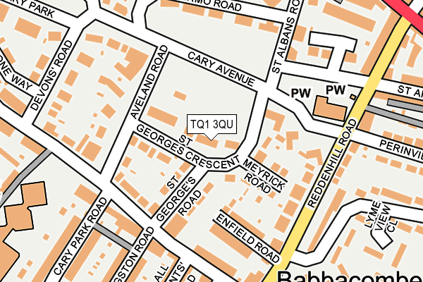 TQ1 3QU map - OS OpenMap – Local (Ordnance Survey) TQ1 3QU map - OS OpenMap – Local (Ordnance Survey)