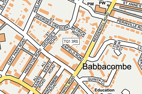TQ1 3RS map - OS OpenMap – Local (Ordnance Survey) TQ1 3RS map - OS OpenMap – Local (Ordnance Survey)