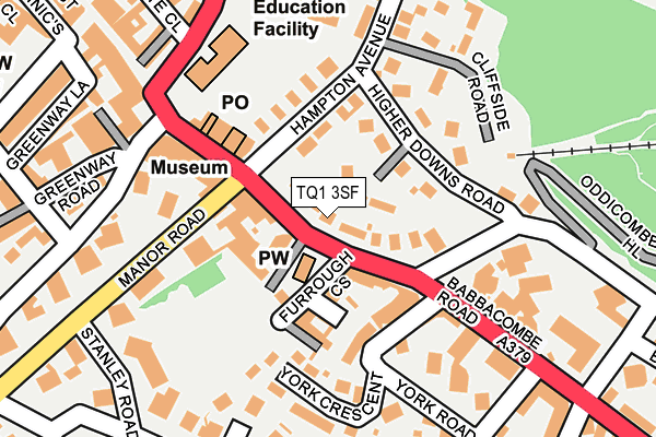 TQ1 3SF map - OS OpenMap – Local (Ordnance Survey) TQ1 3SF map - OS OpenMap – Local (Ordnance Survey)