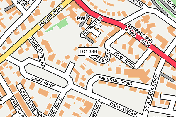 TQ1 3SH map - OS OpenMap – Local (Ordnance Survey) TQ1 3SH map - OS OpenMap – Local (Ordnance Survey)