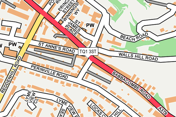 TQ1 3ST map - OS OpenMap – Local (Ordnance Survey) TQ1 3ST map - OS OpenMap – Local (Ordnance Survey)