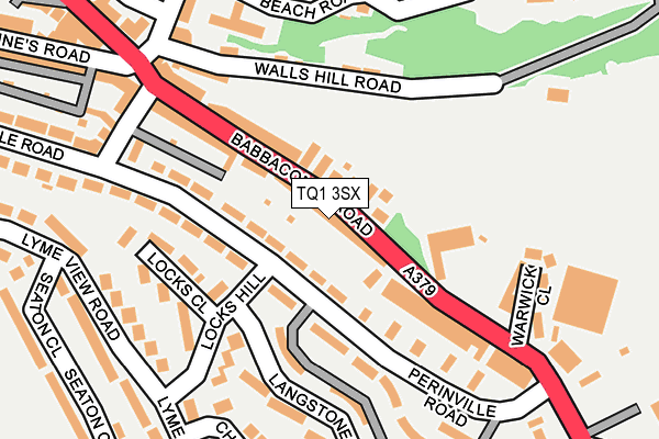 TQ1 3SX map - OS OpenMap – Local (Ordnance Survey)