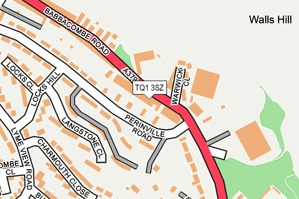 TQ1 3SZ map - OS OpenMap – Local (Ordnance Survey)