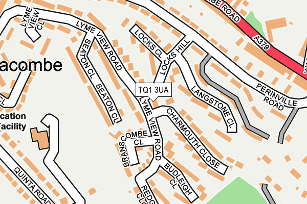 TQ1 3UA map - OS OpenMap – Local (Ordnance Survey)