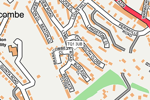 TQ1 3UB map - OS OpenMap – Local (Ordnance Survey) TQ1 3UB map - OS OpenMap – Local (Ordnance Survey)