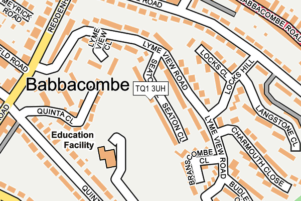 TQ1 3UH map - OS OpenMap – Local (Ordnance Survey) TQ1 3UH map - OS OpenMap – Local (Ordnance Survey)