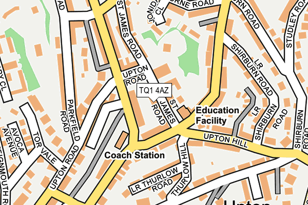 TQ1 4AZ map - OS OpenMap – Local (Ordnance Survey)