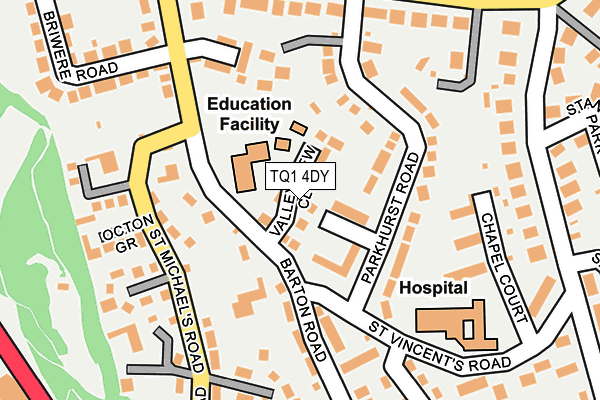 TQ1 4DY map - OS OpenMap – Local (Ordnance Survey) TQ1 4DY map - OS OpenMap – Local (Ordnance Survey)