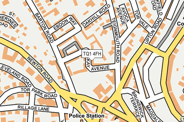 TQ1 4FH map - OS OpenMap – Local (Ordnance Survey) TQ1 4FH map - OS OpenMap – Local (Ordnance Survey)