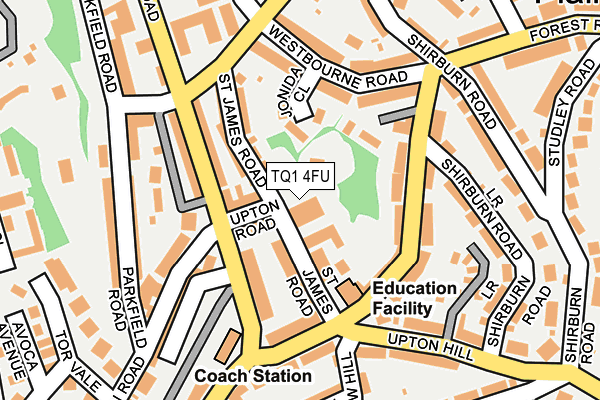 TQ1 4FU map - OS OpenMap – Local (Ordnance Survey) TQ1 4FU map - OS OpenMap – Local (Ordnance Survey)