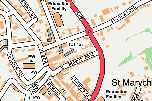 TQ1 4GE map - OS OpenMap – Local (Ordnance Survey) TQ1 4GE map - OS OpenMap – Local (Ordnance Survey)