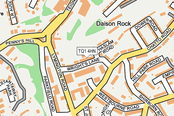 TQ1 4HN map - OS OpenMap – Local (Ordnance Survey)