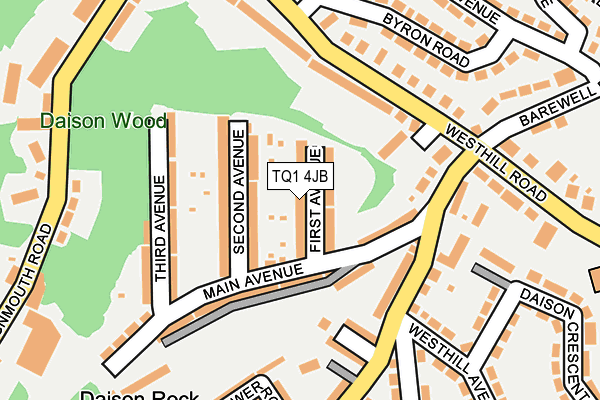 TQ1 4JB map - OS OpenMap – Local (Ordnance Survey) TQ1 4JB map - OS OpenMap – Local (Ordnance Survey)