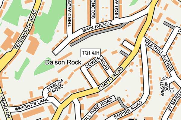 TQ1 4JH map - OS OpenMap – Local (Ordnance Survey)