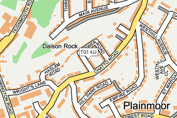 TQ1 4JJ map - OS OpenMap – Local (Ordnance Survey)