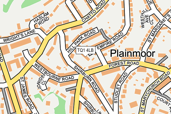 TQ1 4LB map - OS OpenMap – Local (Ordnance Survey) TQ1 4LB map - OS OpenMap – Local (Ordnance Survey)